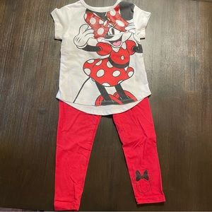 Disney Junior Minnie Mouse Outfit Set Girls Size 4